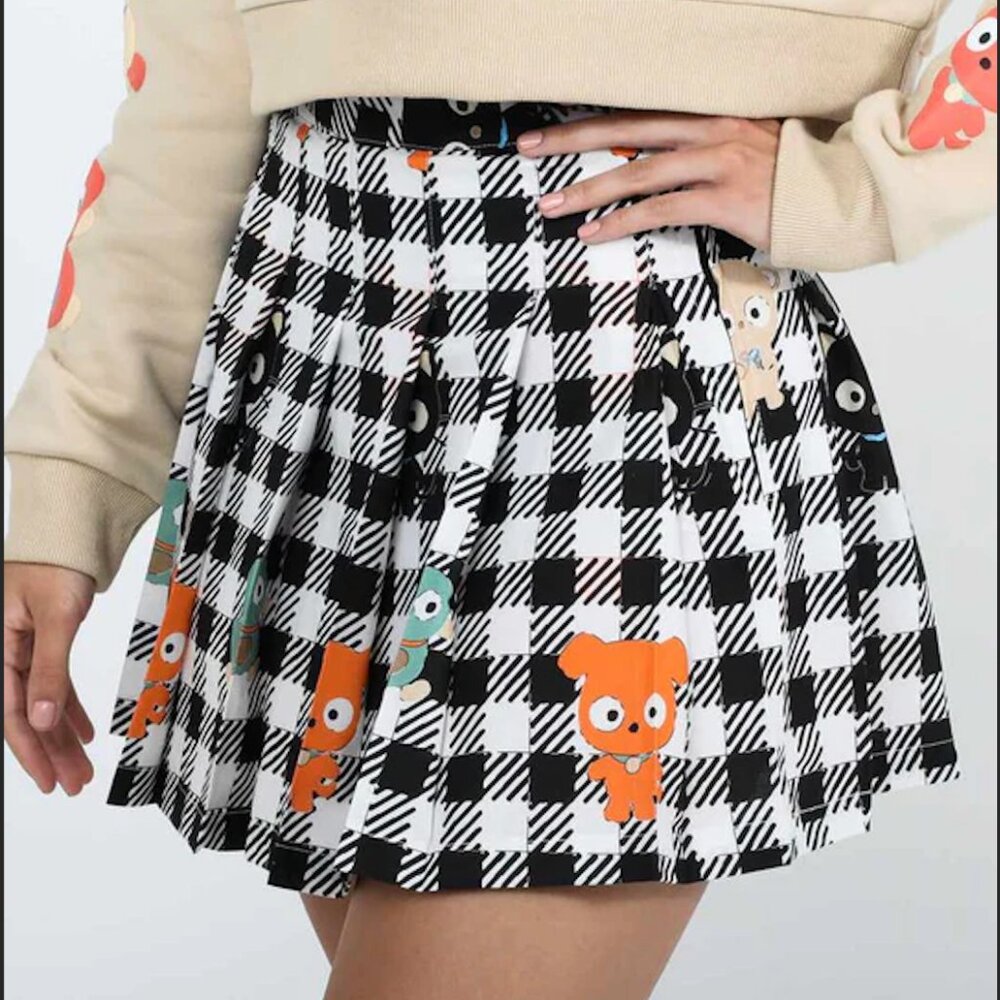 Dumbgood Chococat Plaid Mini Pleated Skirt XS Sanrio